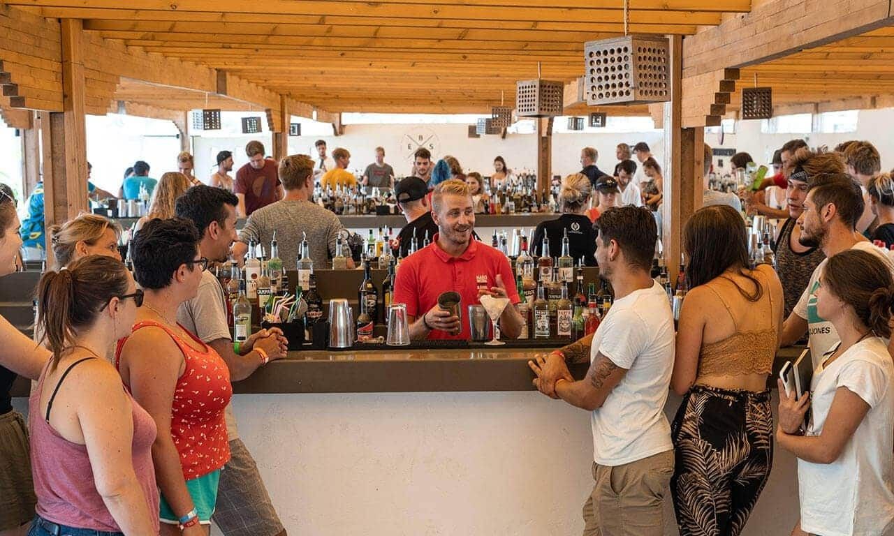 Bar station at Lawrence Apartments