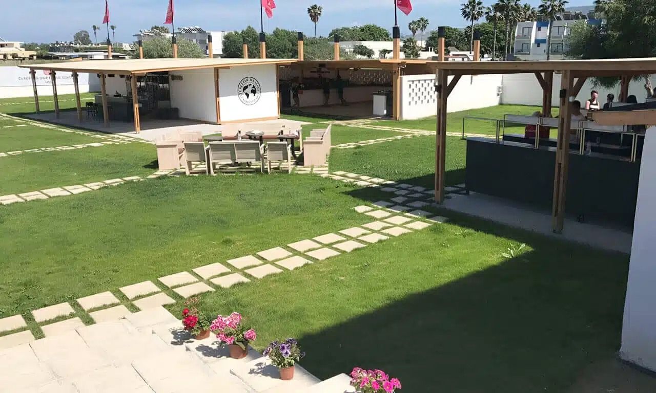 Garden area at Lawrence Apartments